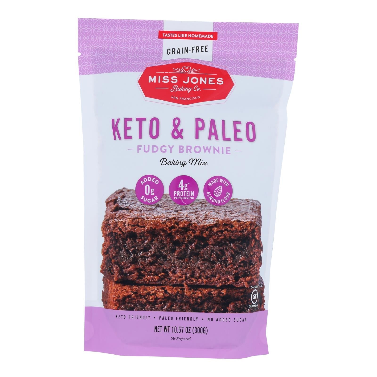 Miss Jones Baking Co Keto Brownie Mix, 10.57 Oz - Case of 6