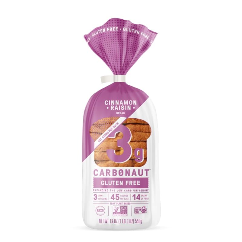 Carbonaut Gluten Free Bread, Low Carb Bread, Keto Bread, Keto-Certified Food, Snack, Meals, Non-GMO, Vegan Bread 4 Pack (Gluten Free White)