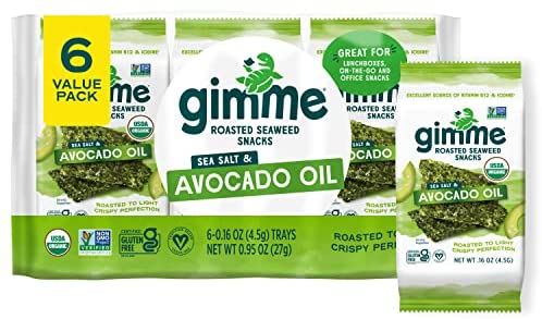 Gimme Seaweed Snacks, 10-Pack .92 Oz, Avocado Oil Infused