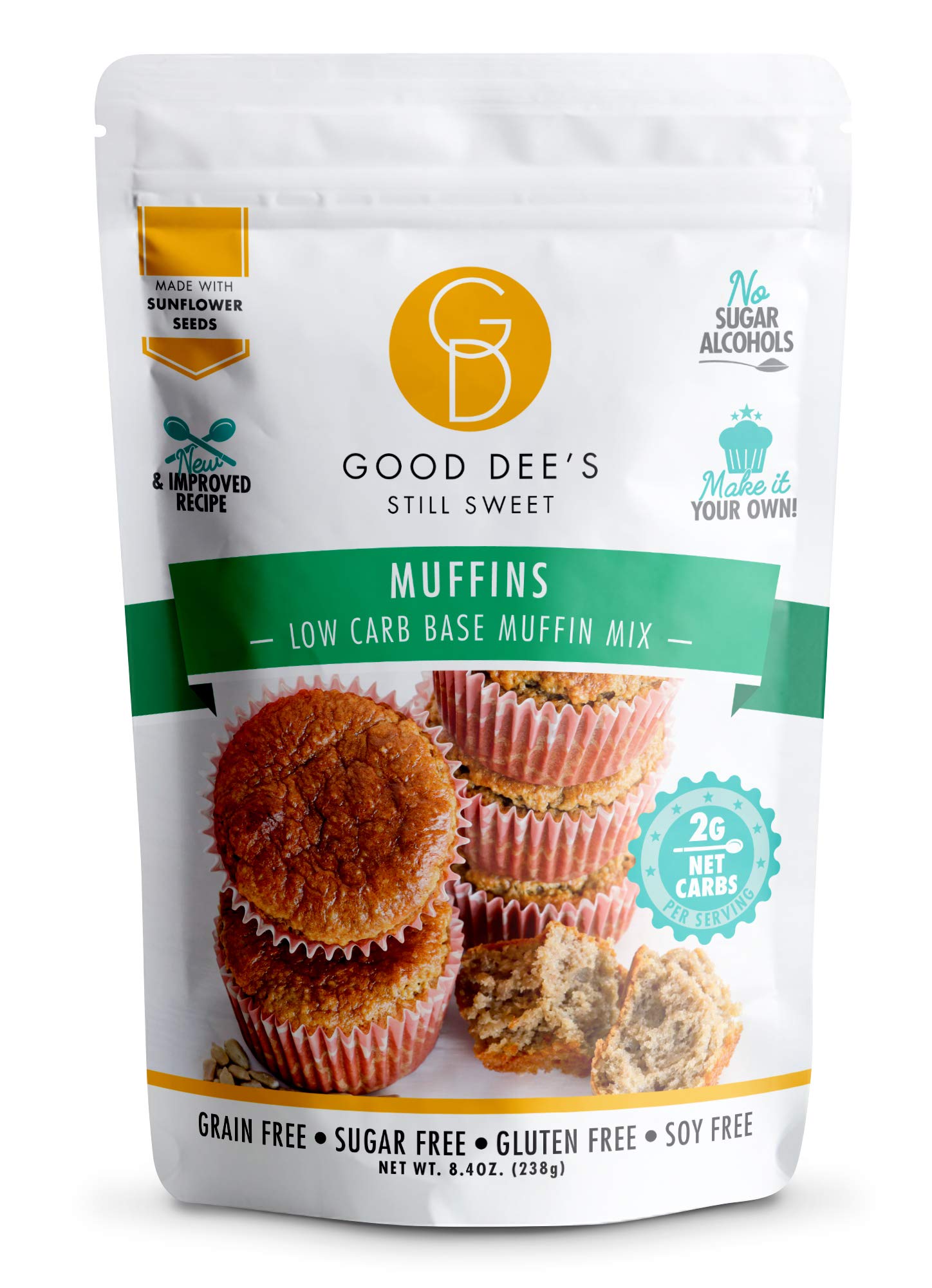 Good Dee's Butter Pecan Cookie Mix I Keto Baking Mix I Sugar Free, Diary Free, Gluten Free, Soy Free, Low Carb Cookie Mix I Diabetic and Atkins Friendly - 2g Net Carbs