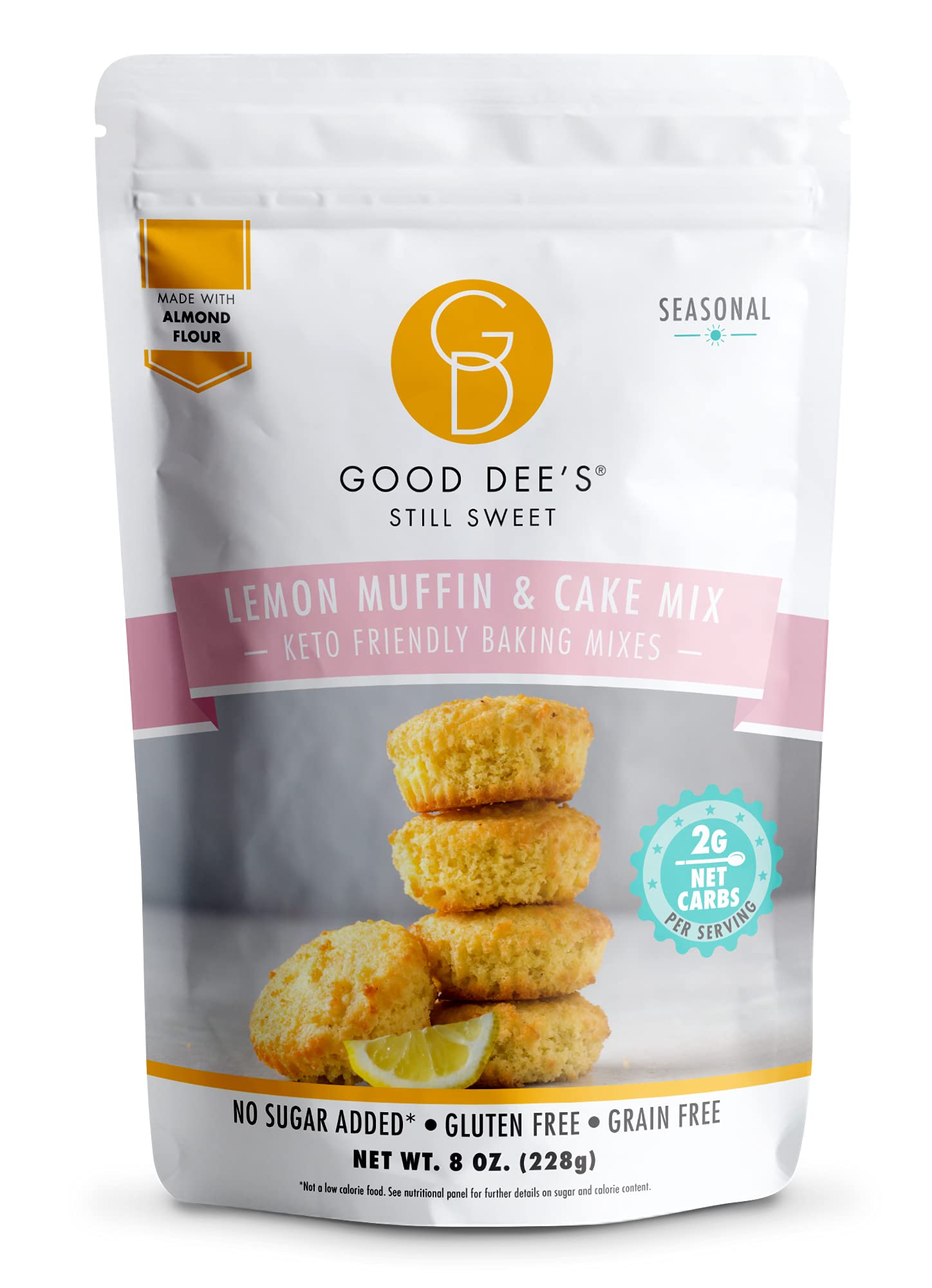 Good Dee's Butter Pecan Cookie Mix I Keto Baking Mix I Sugar Free, Diary Free, Gluten Free, Soy Free, Low Carb Cookie Mix I Diabetic and Atkins Friendly - 2g Net Carbs